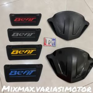 Paketan Visor Beat Karbu Anti Pecah Plus Mudflap Beat Karbu Karbon Karet Penahan Lumpur Kolong SpaKBor Beat Carbu Mud Flap Beat Lama Model Carbon Batik