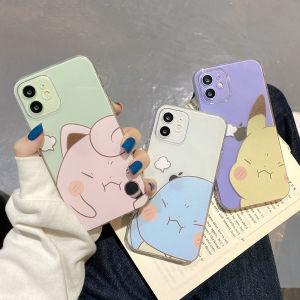 Cartoon Cute Pokemon Turtle Emojis Transparent Silicone Phone Case for Apple 12 pro Max iPhone 13 Shell Protection Soft Cover