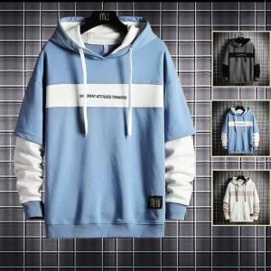 Áo Hoodie Nỉ Nam Phối Tay Dài Thu Đông Form Rộng Phong Cách Hàn Quốc Thời Trang August TOP NAM 251V2