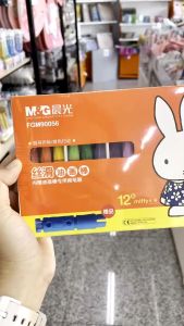 M&G สีเทียน oil pastels 12 สีแถมที่เหลา รุ่น FGM90056 (ราคา/กล่อง) | KKNT