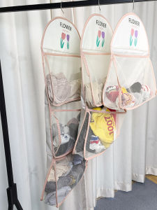 กระเป๋าใส่เสื้อผ้าแบบแขวนผ้า Oxford Fabric สำหรับใส่ชุดชั้นใน ถุงใสแบบโปร่งใส ใช้สำหรับเก็บของในห้องนอนและห้องน้ำ