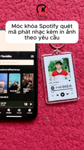 Móc khoá phát nhạc spotify quét mã phát nhạc yêu thích kèm in ảnh theo yêu cầu - Tuấn Kiệt Photo