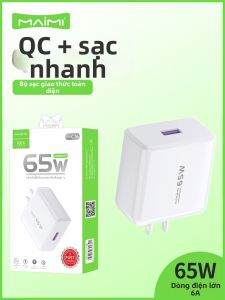 Sạc Nhanh Siêu Tốc 65W Hỗ Trợ QC3.0 Đôi Đầu Sạc