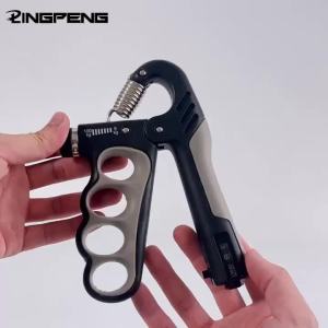 5KG-100KG 4-Hole Counting Hand Gripper Adjustable Resistance Hand Grip Strengthener Anti Slip Forearm Fitness Hand Exerciser