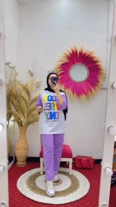 COD - Setelan kaos wanita viral monday BY. NABIL terbatu terbest seler