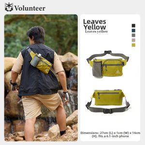 Volunteer | Lightweight Running Cycling Mobile Phone Waist Bag Mens Crossbody Bag Outdoor Sports Volunteer Brand Soft Oxford Cloth Bag