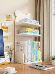 QINQI | Desk Book Organizer Multi-Level Bookshelf