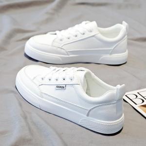 Simple Versatile Flat Bottom White Shoes Womens 2025 New Spring Casual Sports Leisure Board Shoes Spring Cross Tie Womens Flats