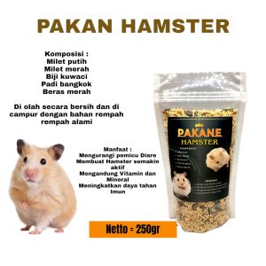 Pakan Hamster mix Ekstra fish oil bebas kutu 250gr