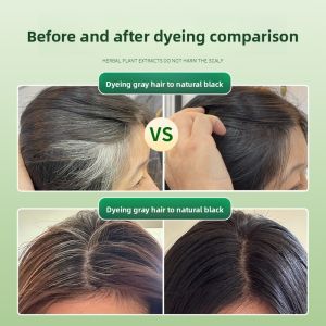 QIAOCHONG | One Wash Black Plant-based Natural Black Non-sticky Scalp White Hair Concealer Dye