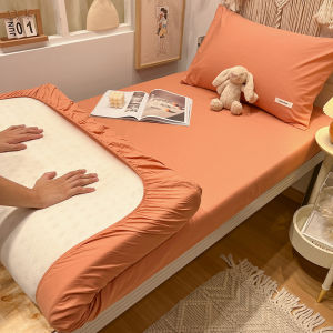 Student Dormitory Dedicated Fitted Sheet One-Piece 90 X190 Thin Mattress Cushion Protective Cover Pure Cotton Bed Single Three-Piece Set