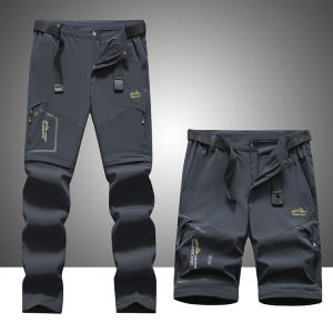 Men Spring Hiking Pants Camping Trekking Trousers Quick Dry Breathable Convert Shorts Outdoor With Zip Pockets Travel
