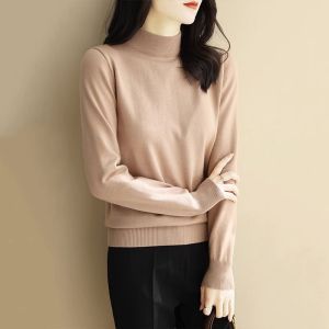 Elegant Small Batch Autumn High Neck Knit Top