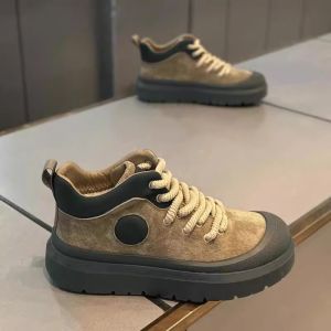 Mens High-Top Casual Work Shoes Waterproof Non-Slip Trendy All-Match Sports Leisure Spring Autumn Seasonal Rubber Sole