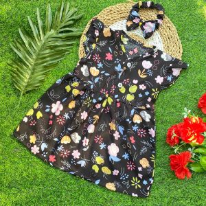 Eliza Dress Bayi Perempuan Rayon Free Headband 0-12 Bulan