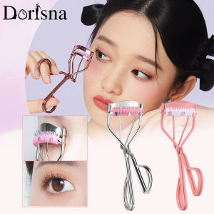 Dorisna Eyelash Curler with Eyelash Comb Handheld Long Lasting Metal Eyelash Curler Clip Big Eye Cosmetic Tools Women Accessories