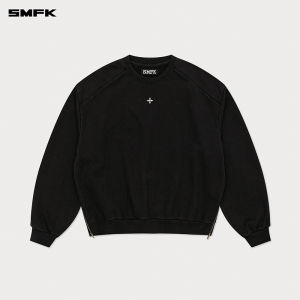 SMFK | Design Sense Zipper Loose Basic Cotton Long Sleeve Shirt