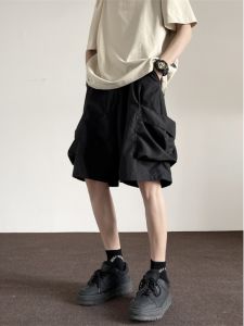 American Workwear Short Pants Men Summer Trendy Casual Mid-Pants Unique High-End Thin Cool Ice Silk Five-Parts Pants