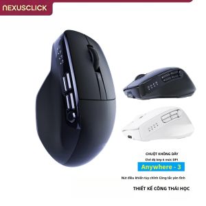Chuột Chơi Game Không Dây NexusClick Silent 9 Nút Có Thể Lập Trình Điều Chỉnh DPI Sạc Lại Được Qua Cổng Type-C Thiết Kế Công Thái Học Dùng Cho Văn Phòng Và Chơi Game