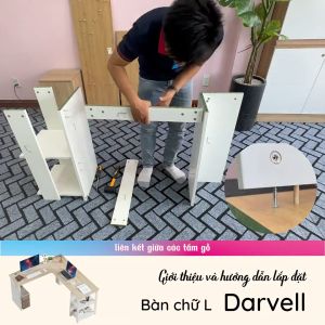 Bàn chữ L Phong Cách Hiện Đại Thương Hiệu SMLIFE (Nhiều mẫu có thể đổi Size và màu sắc)
