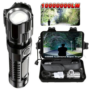 Rechargeable LED Flashlight Zoomable Torches Handheld 3 Modes Waterproof High Power Hand Toch Light Outdoor Wilderness Camping