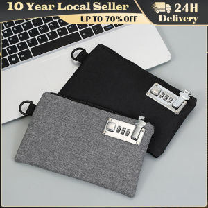 Durable Nylon Lock Bank Bag Coin BagStorage Cash Bag for JewelryPassportCredit Cards