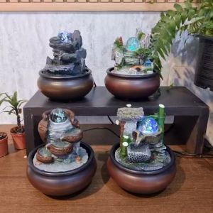 ชุดน้ำพุตั้งโต๊ะ รุ่นธรรมชาติหัวเสียบUSB ขนาดเล็กๆเสริมฮวงจุ้ย ตกแต่งบ้านเสริมฮวงจุ้ย น้ำตกน้ำล้นของขวัญมงคล