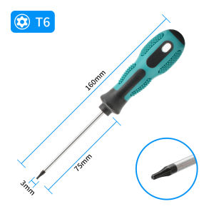 1pcs Torx Magnetic Screwdriver Precision T5 T6 T7 T8 T9 T10 T15 T20 T25 T27 T30 Safety Controller Maintenance Manual Tool Kit