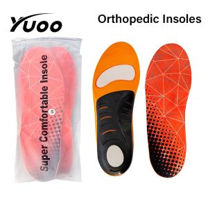 YUOO 1 Pair PU Orthotic Insole Arch Support Insole Orthopedic Flat Feet O/X leg Correct Sole Pads Shock Absorption Sports Insole