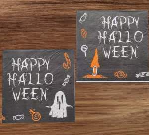 Party Dinner Napkin Serviette Disposable Paper Tissue - Halloween Pumpkin Ghost Happy Halloween [NSP155]