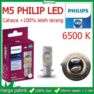 Lampu Depan Motor LED PHILIPS 2 Sisi Arus Wajib DC 6500K Kaki 1 11163UEMXI / Bohlam Depan LED PHILIPS M5 ORIGINAL 100% Universal Motor Vario Beat Mio Fino Xeon Dll