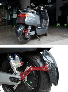 Motorcycle Universal Rear Fender Tire Hugger Mud guard Modified with Bracket CNC Rear Mudguard Fender For N1s M3 Universal Eletric Bike Hugger Mud guard Modified with Bracket