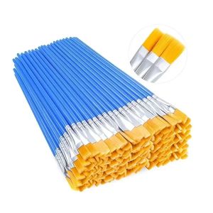 Bộ 50 Cọ Vẽ Tranh Cho Trẻ Em Và Nghệ Sĩ Cọ Vẽ Tròn Dẹt Lông Nylon Dùng Cho Sơn Dầu Acrylic Màu Nước Dành Cho Người Mới Bắt Đầu Và Học Sinh