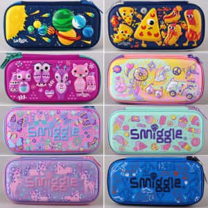 Smiggle Narrow Childrens Pencil Case Student Cartoon Stationery Storage Shape Pen Bag Australian Brand Plastic Material