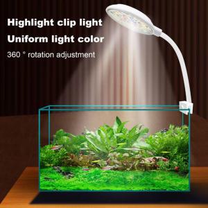 5W/7W Small Fish Tank Clip Lamp LED Aquarium Light Dimmable 360 ° Adjustable USB Plug Waterproof Landscaping Accessories
