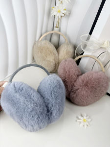 Womens Winter Ear Muffs Plush Cute Bicycle Riding Warm Anti-freeze Ear Protection Post-wearing Style Ear Covers Ear Caps