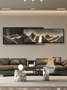 Modern Luxury Living Room Decorative Painting Backrest Mountain Sofa Background Wall Art Large Size Mountain Waterfall Hanging Picture
