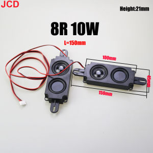 1pai 8R 10W 45*150*21MM Multimedia Double Diaphragm Speaker For Advertising With Wire Embedded Box Loudspeaker PU Edge Black Cap