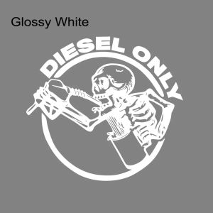 Diesel Only Slogan Creative Car Sticker Skull Pattern Vinyl Decal Car Body Fuel Tank Cap Styling Decoration Sticker Accessories