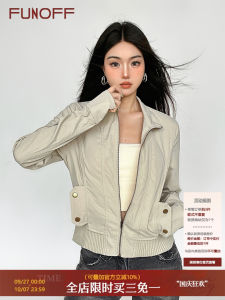 เสื้อแจ็คเก็ตผู้หญิงสไตล์บาร์นฟอร์มย้อนยุค แขนยาว กระเป๋าซิป เสื้อคลุมกันหนาวแบบสวมสบาย สไตล์ย้อนยุค ฤดูใบไม้ร่วง 2025