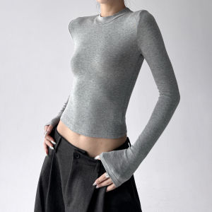 MUYUZI | Slim Fit Womens Long Sleeve T-shirt