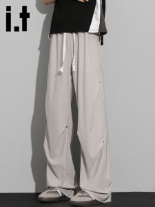 izzue | Quần Dài Bằng Rayon Có Đính Nút