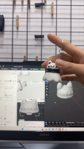 Cute Badminton Cat Spinner Keychain