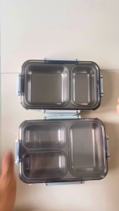 Lunch Box Kotak Bekal Stainless 304 Anti Tumpah Anti Campur Bento Box Anak Sekolah Bahan Anti Karat