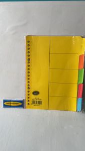 PEMBATAS BUKU A5 TAB DIVIDER LOOSE LEAF KERKUALITAS TEBAL ISI 5 PCS WARNA