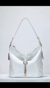 ZENCY | Zency Elegant Women Red Leather Handbag 100% Genuine Leather Lady Hobo Bag Charming Ring Decoration Medium Shoulder Bag