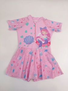 Đồ bơi lưới thể thao công chúa màu hồng cho bé gái