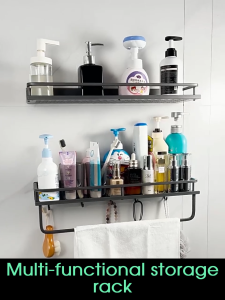 【SG】HXR Aluminum Bathroom Rack Towel Rack Multilayer Toilet Rack Kitchen Rack Bathroom Shelf Storage Rack Toilet Accessories