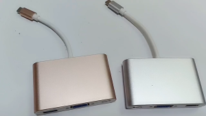 C46 - Cáp Chuyển Type C sang VGA + USB 3.0 + Type C (Chiều dài 20cm) video hình ảnh 4K sắc nét