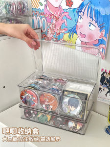 Acrylic Storage Box with Lid: Dustproof Transparent Desktop Organizer